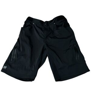Zoic Ether MTB Shorts Men’s XL Black 12” Inseam Cycling Mtn Bike Lightweight